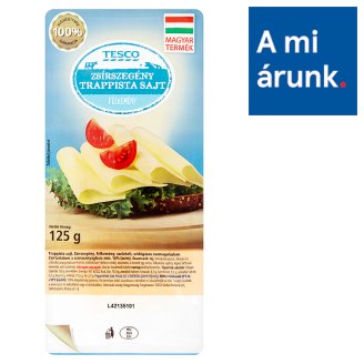 Tesco szeletelt zsírszegény trappista sajt 125 g