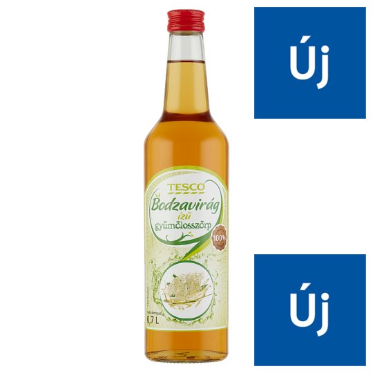 Tesco bodzavirág ízű gyümölcsszörp 0,7 l