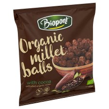 Biopont Organic Gluten-Free Extruded Millet Balls with Cocoa 60 g