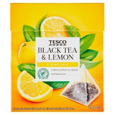 Tesco Black Tea & Lemon 20 Tea Bags 34 g