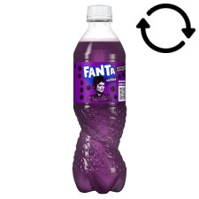 Fanta Grape-Flavored Carbonated Soft Drink with Sugar and Sweeteners 500 ml