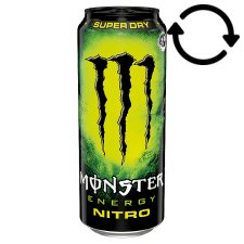 Monster Energy Nitro Super Dry Carbonated Drink with Caffeine, Sugar and Sweeteners 500 ml