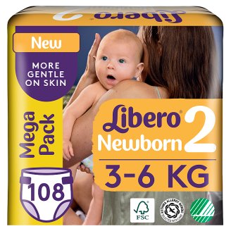 Libero Newborn 2 3-6 kg prémium pelenkanadrág 108 db