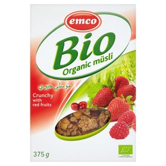 Emco BIO ropogós müzli piros gyümölcsökkel 375 g