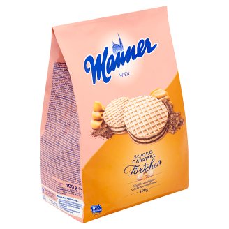 Manner kakaós-karamellkrémmel töltött ropogós ostya 400 g