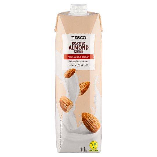 Tesco Unsweetened Roasted Almond Drink with Added Calcium, Vitamins 1 l