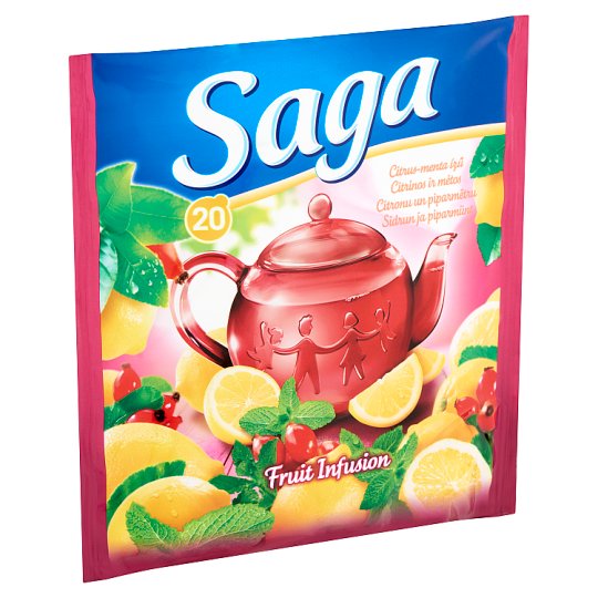 Saga citrus-menta ízű gyümölcstea 20 filter