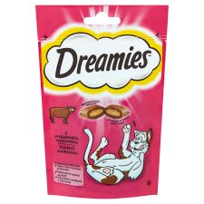 Dreamies Complementary Pet Food with Beef for Adult Cats and Kittens Over 8 Weeks Old 60 g