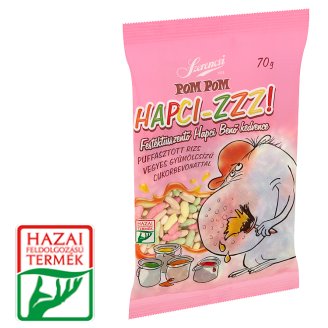 Szerencsi Pom Pom Hapci-ZZZ! puffasztott rizs vegyes gyümölcsízű cukorbevonattal 70 g