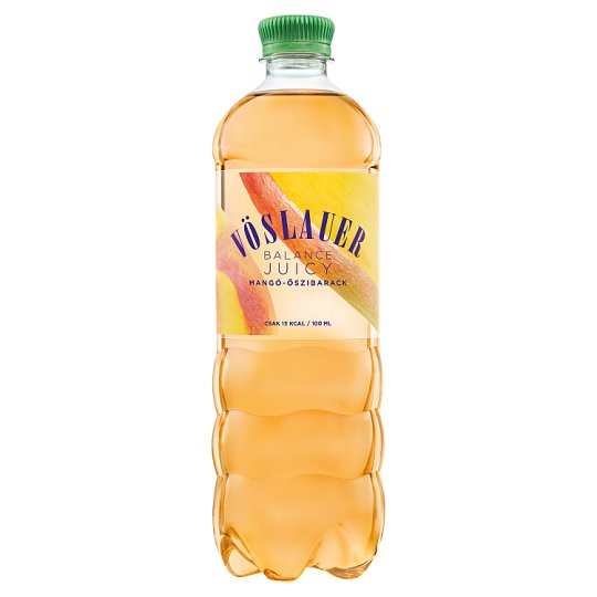 Vöslauer Balance Juicy mangó-őszibarack ízű szénsavas üdítőital 0,75 l