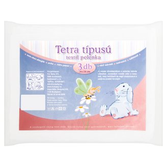Tetra típusú textil pelenka 70 x 70 cm 3 db