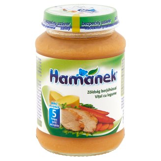 Hamánek zöldség borjúhússal bébiétel 5 hónapos kortól 190 g