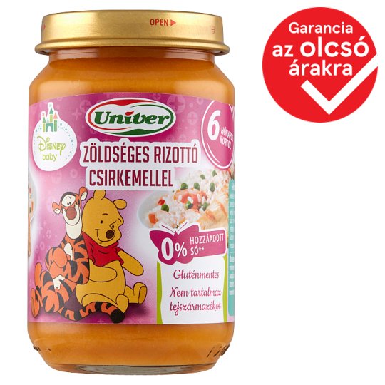 Univer zöldséges rizottó csirkemellel bébiétel 6 hónapos kortól 163 g