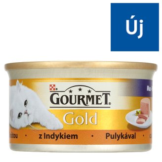 Gourmet Gold teljes értékű állateledel felnőtt macskáknak, pástétom pulykával 85 g