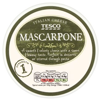 Tesco Mascarpone tejszínes, zsírdús friss krémsajt 250 g