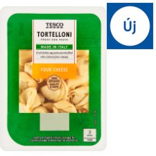 Tesco Tortelloni friss tojásos tészta Ricotta, Mozzarella, Provolone és Mascarpone sajttal 250 g