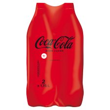 Coca-Cola Zero Cola Flavoured Energy Free Carbonated Soft Drink with Sweeteners 2 x 1,75 l