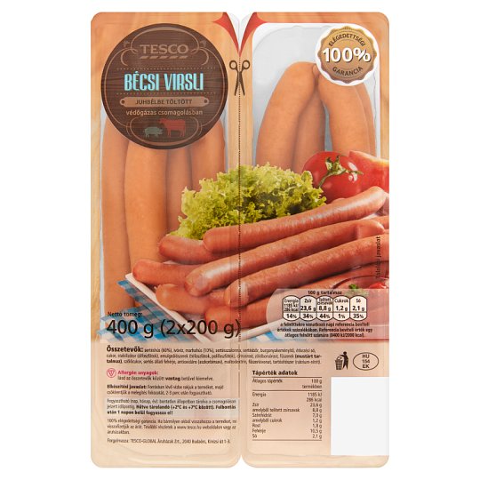 Tesco bécsi virsli 2 x 200 g