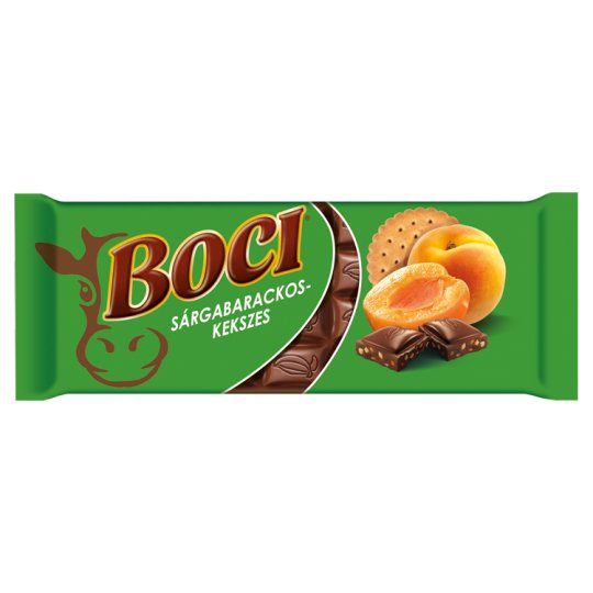 Boci sárgabarackos-kekszes tejcsokoládé 90 g