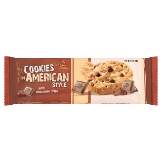 Cookies in American Style Crispy Biscuits with Chocolate 135 g - Tesco ...