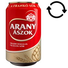 Arany Ászok tradicionális világos sör 4,3% 0,33 l