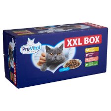 PreVital teljes értékű állateledel felnőtt macskák számára szószban 48 x 100 g