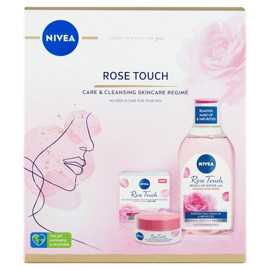 NIVEA Rose Touch Gift Pack Tesco Online, Tesco From Home, Tesco Doboz