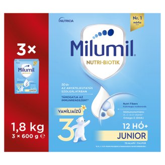 Milumil Junior 1 vanília ízű gyerekital 12 hó+ 1800 g