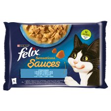 Felix Sensations Sauces Fish Selection in Sauce Wet Cat Food 4 x 85 g (340 g)