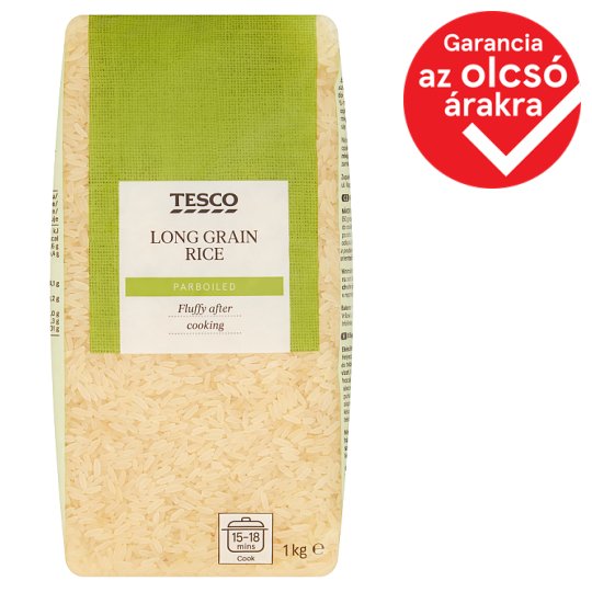 Tesco előgőzölt, hosszú szemű rizs 1 kg