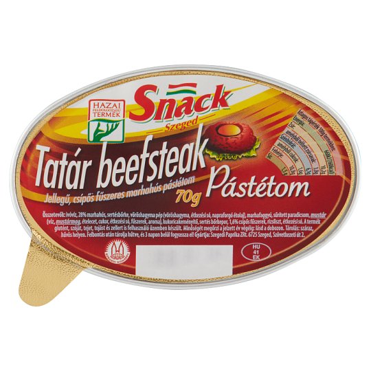 Snack Szeged tatár beefsteak pástétom 70 g