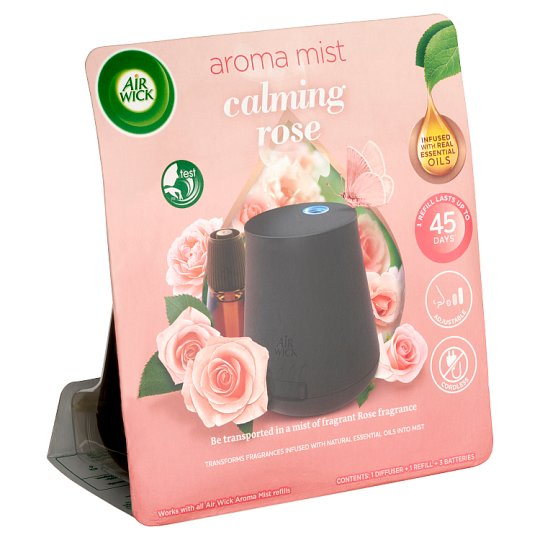 Air Wick Aroma Mist Nyugtató rózsa illat aroma diffúzor készülék és utántöltő 20 ml