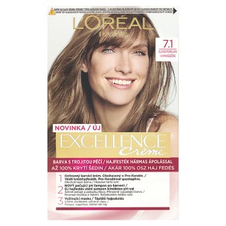 L'Oréal Paris Excellence Creme 7.1 Hamvasszőke tartós krémhajfesték