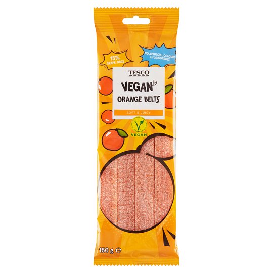 Tesco Vegan Orange Belts Orange Flavored Sweets 150 g Tesco Online