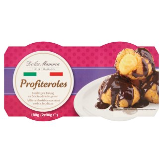 Dolce Mamma Profitelores krémmel töltött képviselőfánk csokoládéöntettel 2 x 90 g