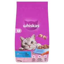 Whiskas 1+ teljes értékű száraz eledel felnőtt macskák részére tonhallal 1,4 kg