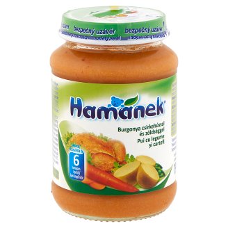 Hamánek burgonya csirkehússal és zöldséggel bébiétel 6 hónapos kortól 190 g