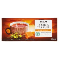 Tesco Rooibos Caramel aromatizált, filteres rooibos tea karamellel ízesítve 20 filter 40 g