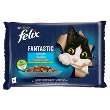 Purina Felix Fantastic Wet Cat Food with Salmon/Trout in Jelly 4 x 85 g 