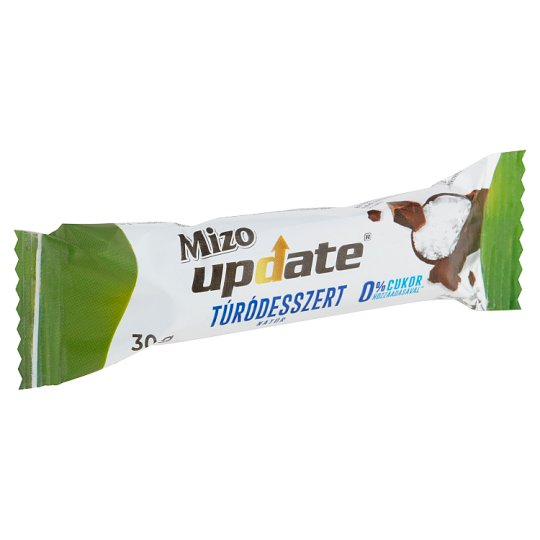 Mizo Update 1 natúr, édesítőszert tartalmazó túródesszert kakaós bevonattal 30 g