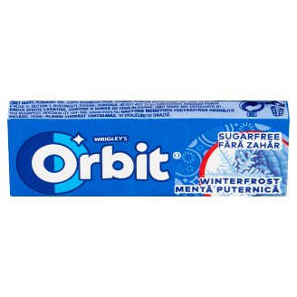 Orbit Winterfrost menta- és mentolízű cukormentes rágógumi édesítőszerrel 10 db 14 g