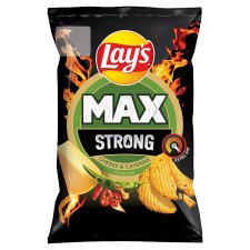 Lay's Max Strong sajt és csípőspaprika ízű burgonyachips 55 g