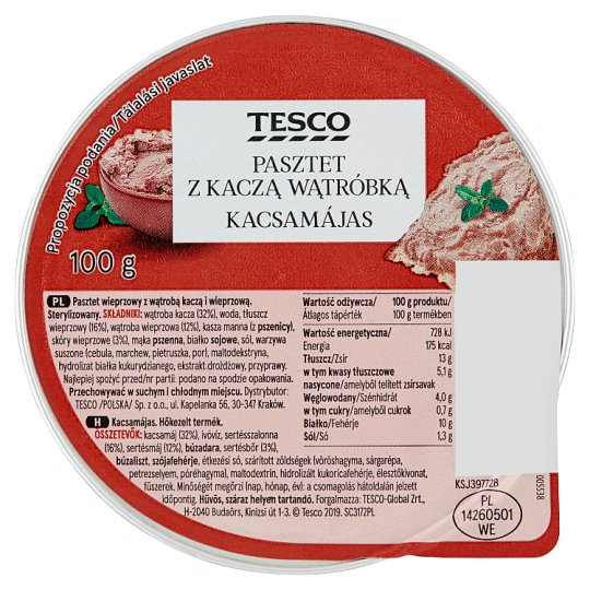 Tesco Duck Liver Pate 100 g - Tesco Online, Tesco From Home, Tesco ...