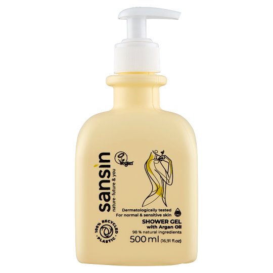 Sansin Shower Gel with Argan Oil 500 ml