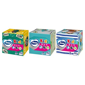 Zewa Kids dobozos illatmentes papír zsebkendő 3 rétegű 60 db