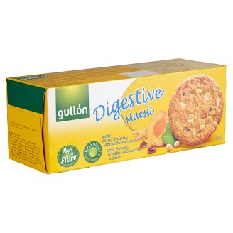 Gullón Digestive Müzli keksz zabpehellyel, mazsolával, sárgabarackkal és szójával 365 g