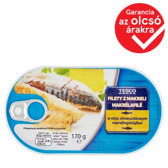 Tesco makrélafilé napraforgóolajban 170 g