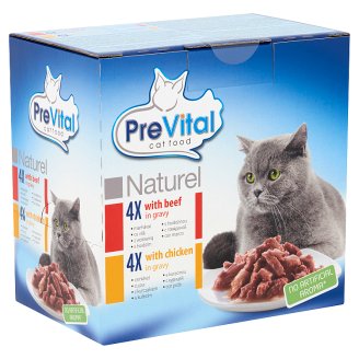 PreVital Naturel teljes értékű állateledel felnőtt macskák számára 8 x 85 g