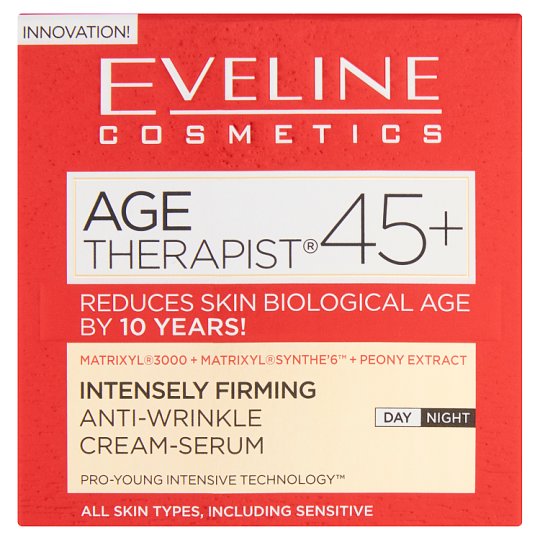 Eveline Cosmetics Age Therapist 45+ feszesítő és ránctalanító nappali/éjszakai krém-szérum 50 ml