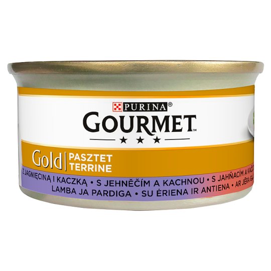 Gourmet Gold teljes értékű állateledel felnőtt macskák számára báránnyal és kacsával 85 g